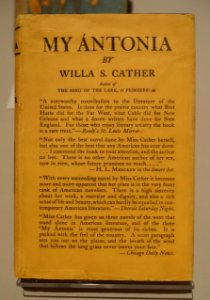 My Antonia by Willa Cather, Houghton-Mifflin publisher, 1918, book cover - Harry Ransom Center - University of Texas at Austin - DSC08529