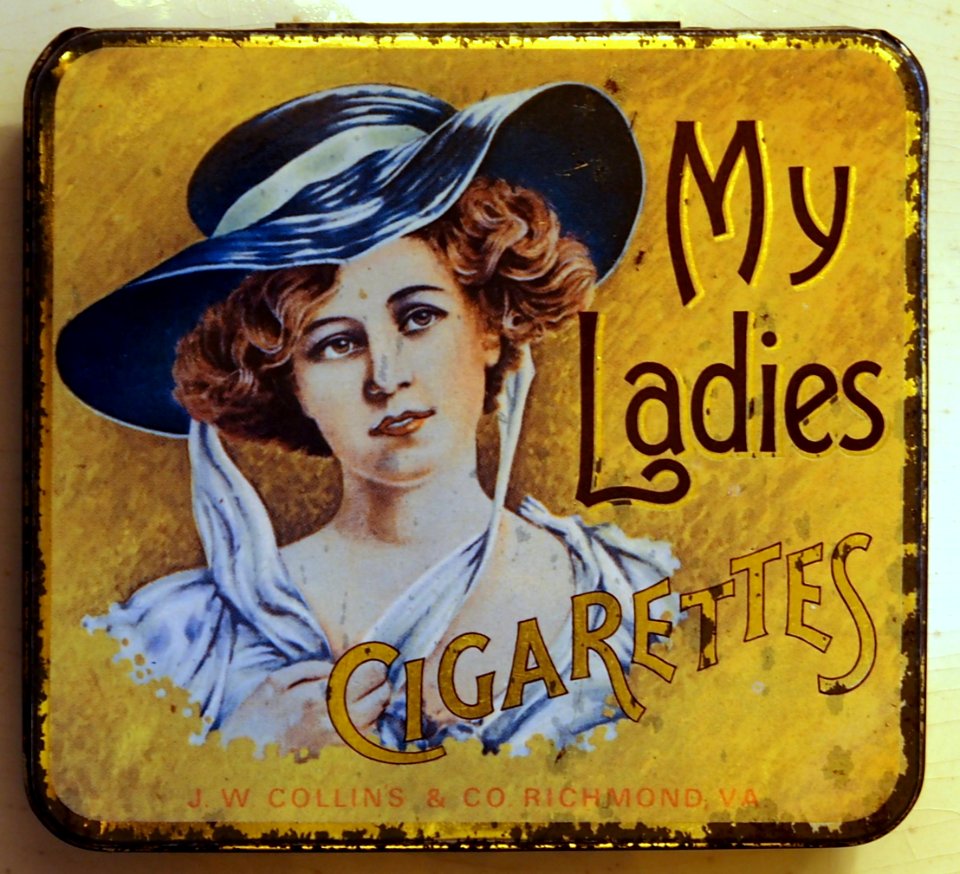 My Ladies cigarettes tin, JW Collins & Co Richmond, VA