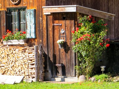 Mountains mountain hut heart photo