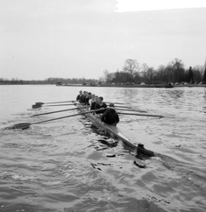 Njord traint voor de grote Head of the River op de Amstel te Amsterdam, de jon, Bestanddeelnr 916-3163