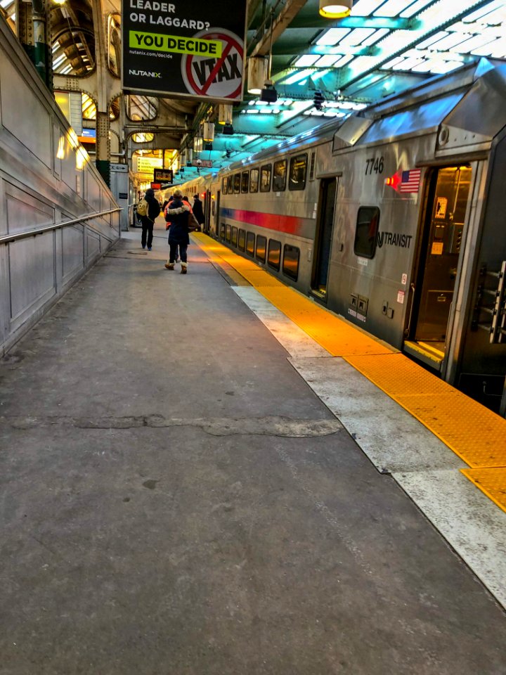 NJ Transit train at Newark Penn Station