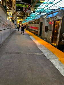NJ Transit train at Newark Penn Station photo