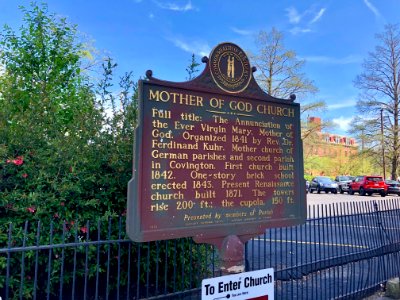 Historical Marker, Mother of God Church, Mutter Gottes, Co… 