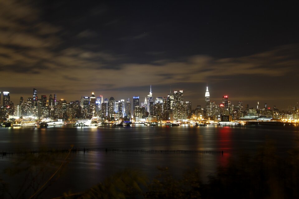 Night water skyline