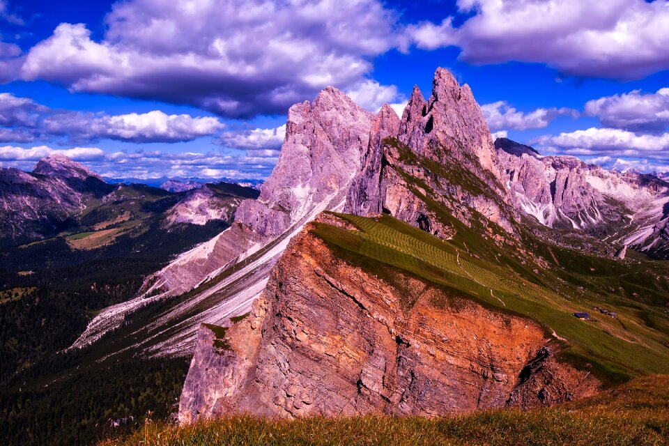 Sky clouds mountains