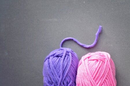 Knitting accessories close up pink