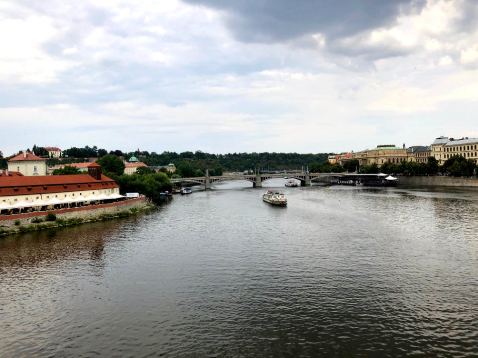 Vltava from Karlův Most, Malá Strana, Praha, Hlavní Město … 