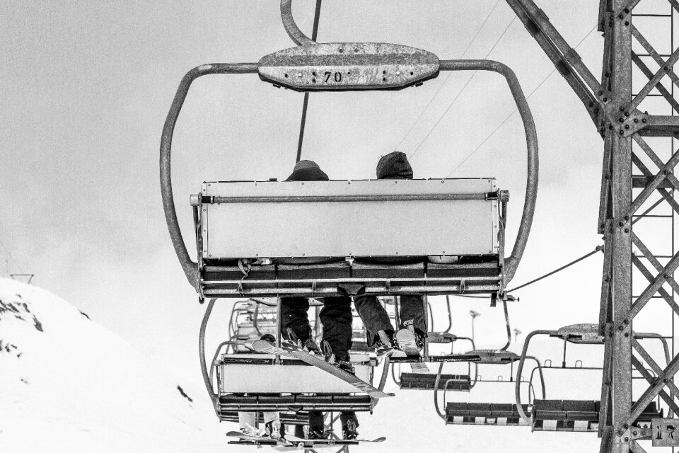 Adventure skiing snowboard