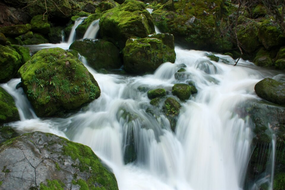 Long exposure stones wet photo