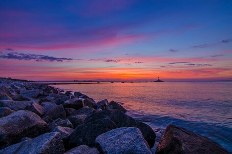 The baltic sea sunset view photo