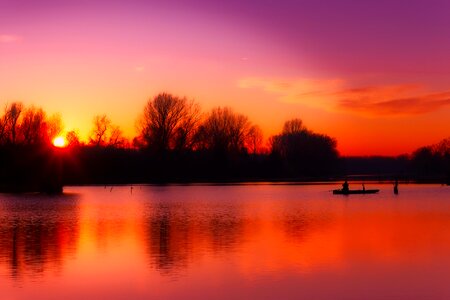 Sunrise dawn fishing photo