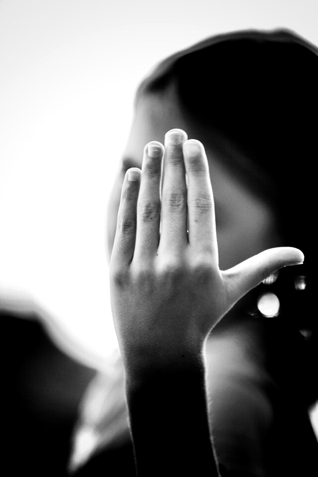 Dark girl hand