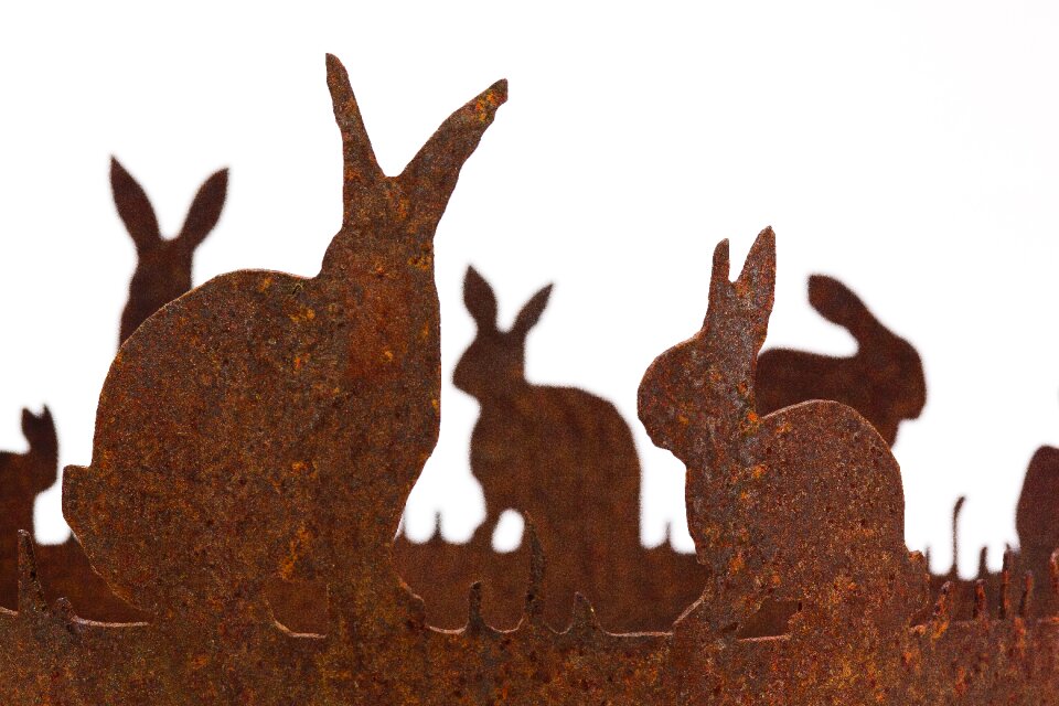 Laser cut metal rust