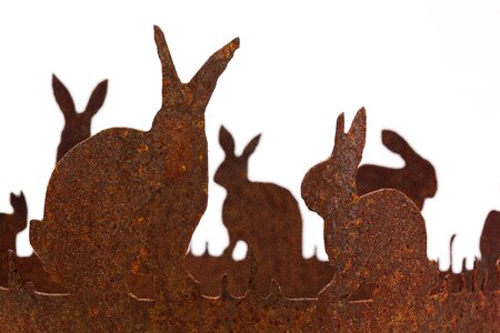 Laser cut metal rust