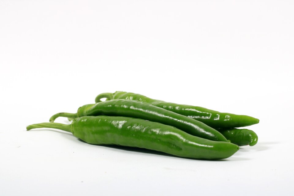Pep between god vegetable white background