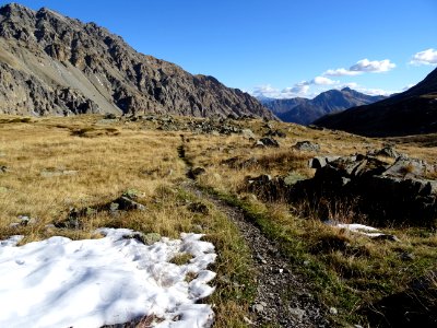 Roche Pertuse, un névé résiduel en redescendant du col du … 