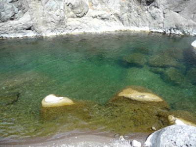 Une beau bassin avec l'eau transparente 