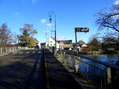 Le Loir en arrivant à Cloyes-sur-le-Loir, Eure-et-Loir 