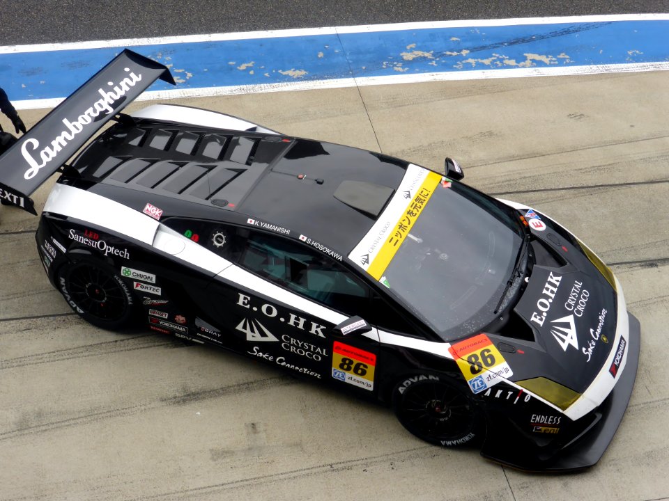 No.86 CRYSTALCROCO Lamborghini GT3 at 2014 SUPER GT SUZUKA TEST (3)