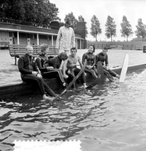 Noordeuropese kampioenschappen waterski, Nederlandse ploeg vlnr Roelandt Top, Bestanddeelnr 916-7862