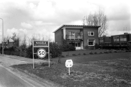 Noord Oost Polder bord dorp Nagele, Bestanddeelnr 922-3091