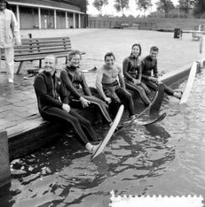 Noordeuropese kampioenschappen waterski, Nederlandse ploeg vlnr Ben Wolterin, Bestanddeelnr 916-7861