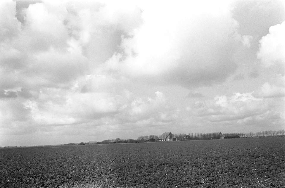 Noord Oost Polder bord dorp Nagele, nr. 14 , 15 landschap, Bestanddeelnr 922-3093