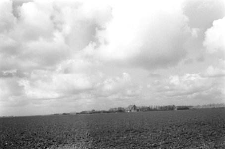 Noord Oost Polder bord dorp Nagele, nr. 14 , 15 landschap, Bestanddeelnr 922-3093