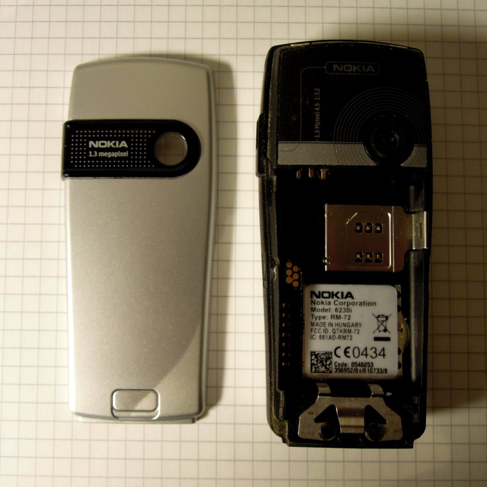 Nokia 6230i -aside- Backcover and Deviceback