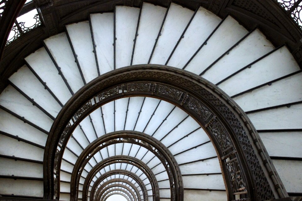 Iron stairs railing
