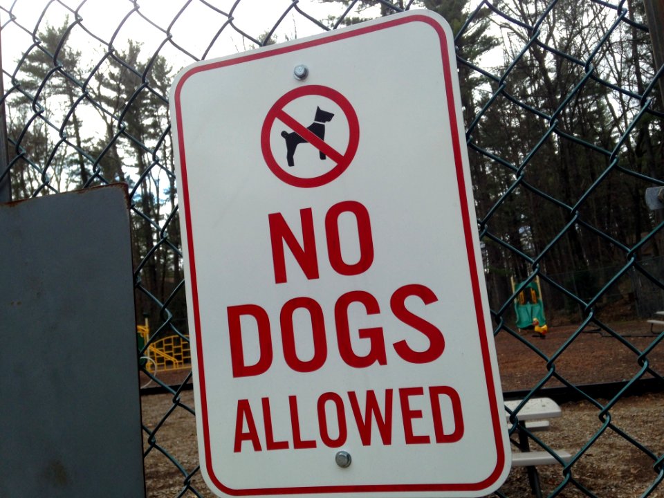 No Dogs Allowed Sign