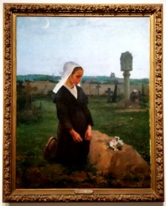 No cemitério (1890) by Veloso Salgado