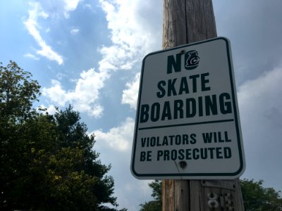 No Skateboarding Sign