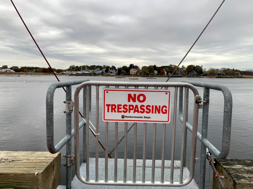 No Trespassing area