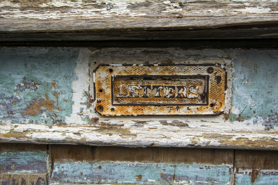 Letters old rust photo