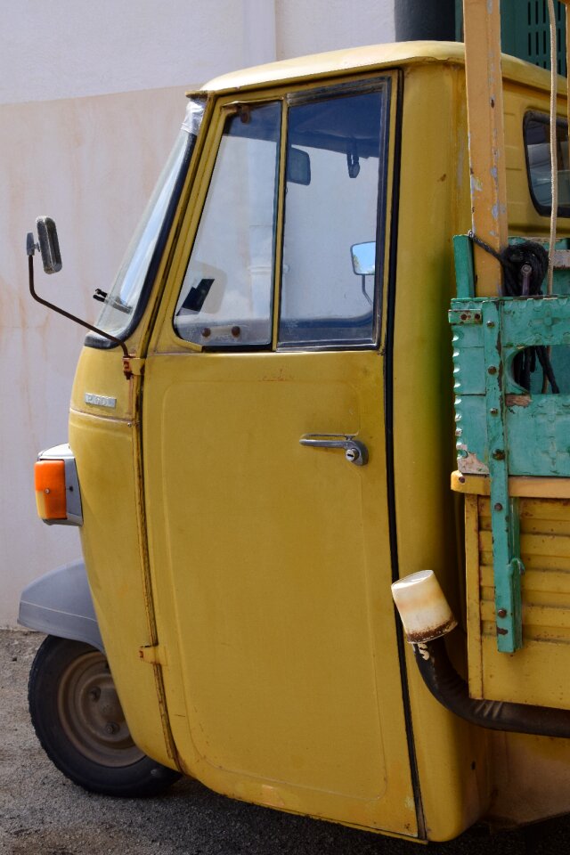 Small yellow vehicle
