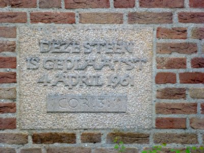 Nijmegen Remonstrantse kerk, Prof. Regoutstraat 23 eerste steen