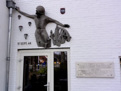Nijmegen, war memorial at Hotel Sionshof, headquarter at Liberation, sept 1944