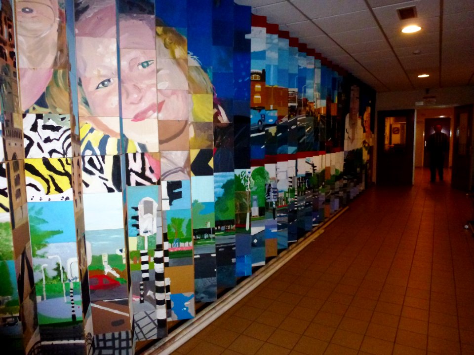 Nijmegen Heyendaalseweg 239 Roomsch Leven, versiering gang (01)