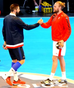 Nikola Karabatic et Henrik Molgaard-20160110