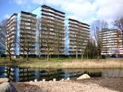 Nijmegen Dukenburg, hoogbouw Zwanenveld (geologenstrook)