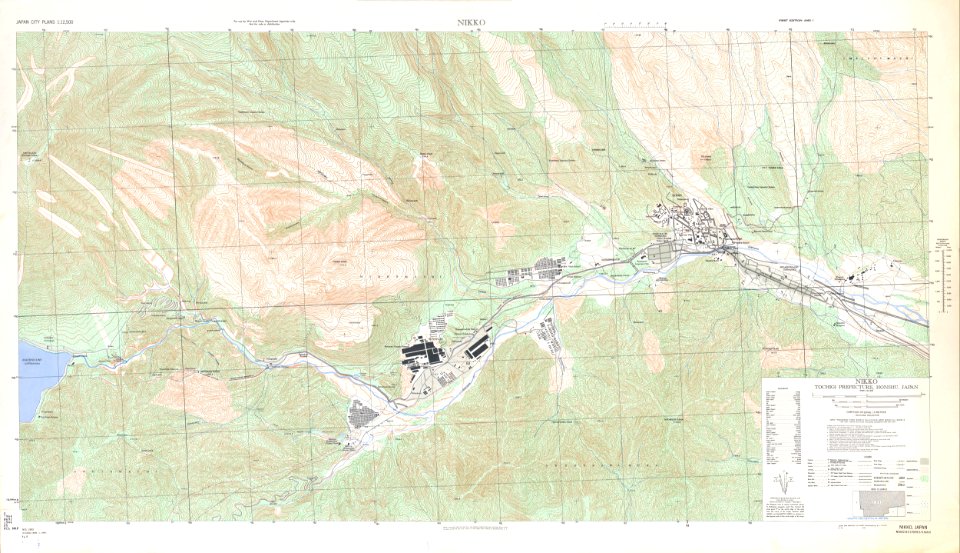 Nikko map - U.S. Army Map Service, 1945-1946