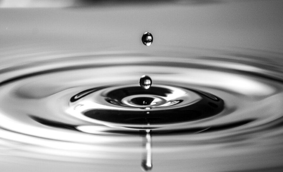 Liquid reflection ripple