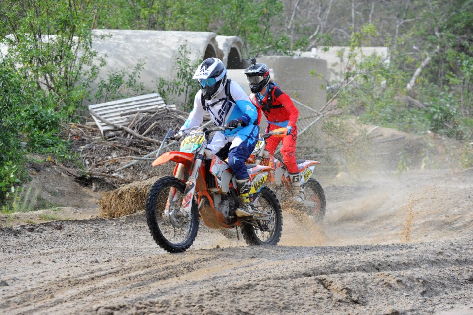 Motorbike dirt race