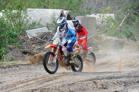 Motorbike dirt race photo