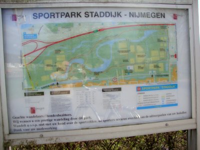 Nijmegen Dukenburg, plattegrond sportpark Staddijk