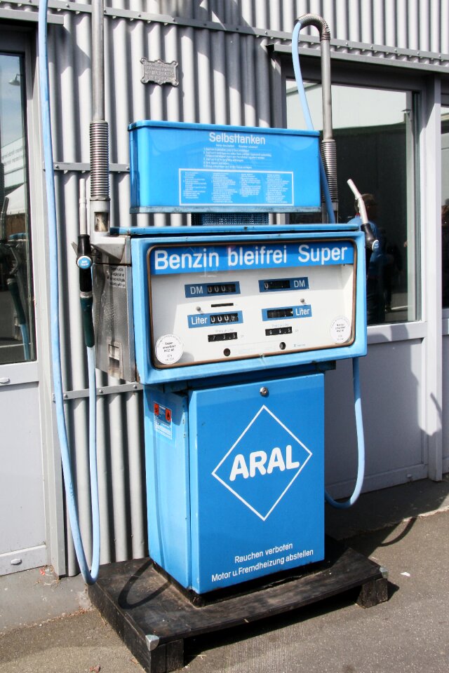 Museum old gas station gas pump