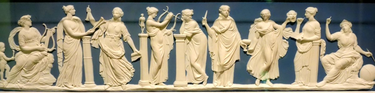 Nine Muses, attributed to John Flaxman, Jr. - Wedgwood & Bentley, 1778-1780 - Brooklyn Museum - DSC08966