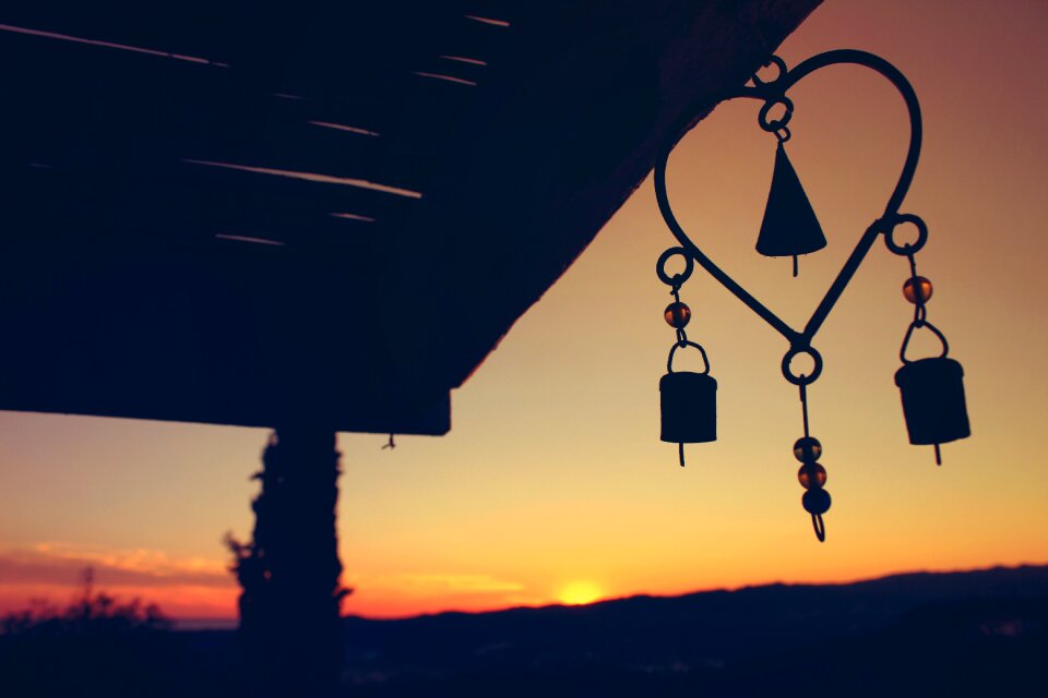 Evening sun happy heart