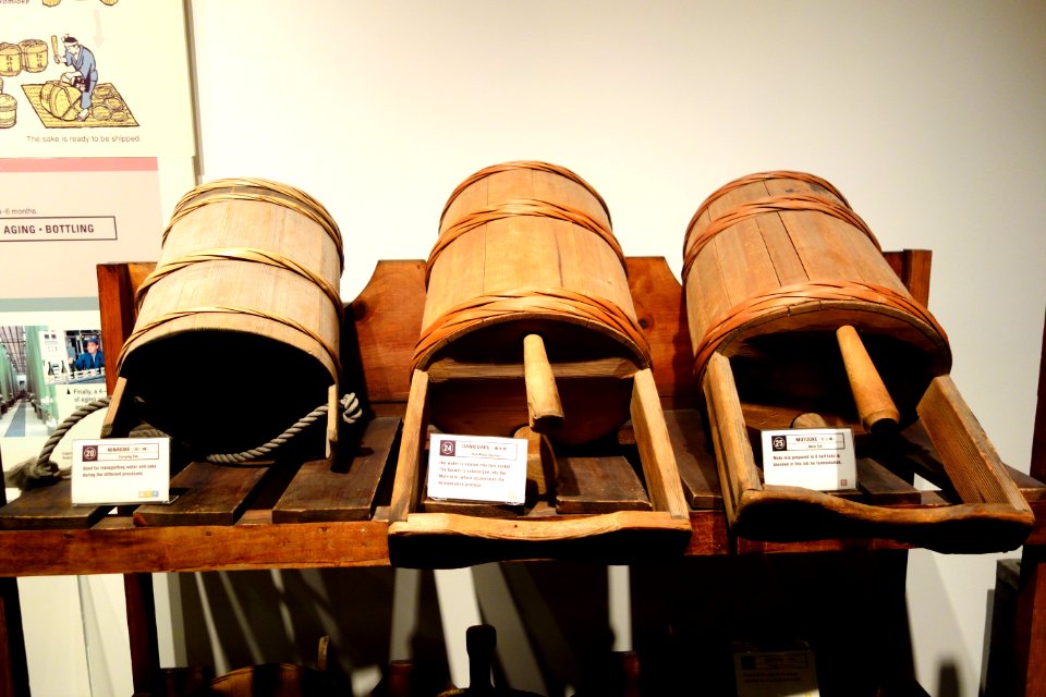 Ninaioke, dankidaru, and motooke - Takara Sake Museum - Berkeley, CA - DSC04629